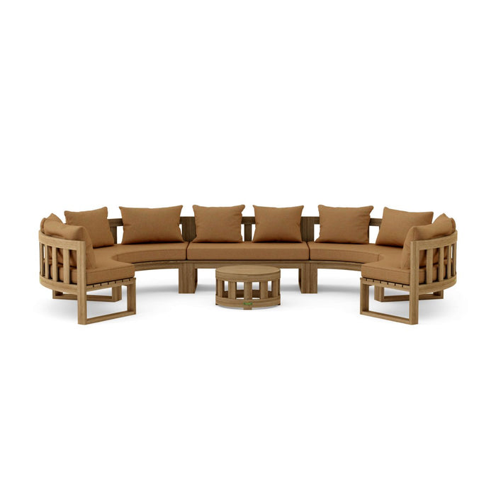 Teak Outdoor Conversation Set - Arena 6 - Piece Sectional Set - Teak HQ™
