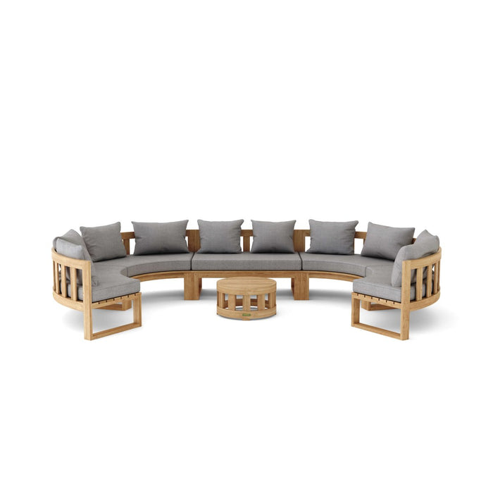 Teak Outdoor Conversation Set - Arena 6 - Piece Sectional Set - Teak HQ™
