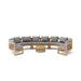 Teak Outdoor Conversation Set - Arena 6 - Piece Sectional Set - Teak HQ™