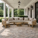 Teak Outdoor Conversation Set - Arena 6 - Piece Sectional Set - Teak HQ™