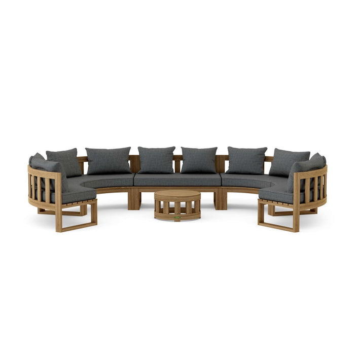 Teak Outdoor Conversation Set - Arena 6 - Piece Sectional Set - Teak HQ™