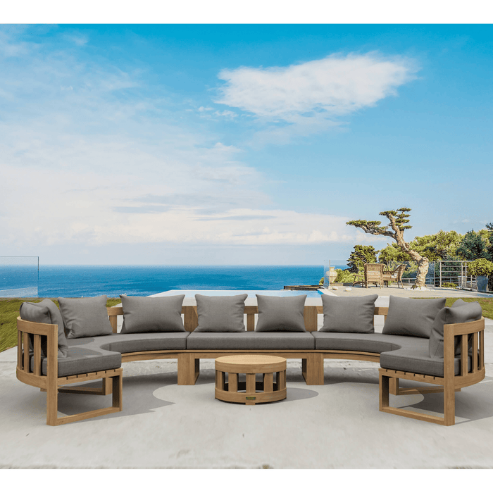 Teak Outdoor Conversation Set - Arena 6 - Piece Sectional Set - Teak HQ™
