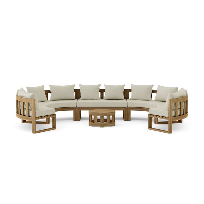 Teak Outdoor Conversation Set - Arena 6 - Piece Sectional Set - Teak HQ™