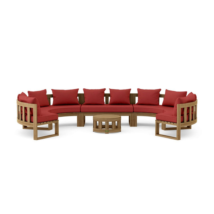 Teak Outdoor Conversation Set - Arena 6 - Piece Sectional Set - Teak HQ™