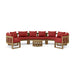 Teak Outdoor Conversation Set - Arena 6 - Piece Sectional Set - Teak HQ™