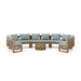 Teak Outdoor Conversation Set - Arena 6 - Piece Sectional Set - Teak HQ™