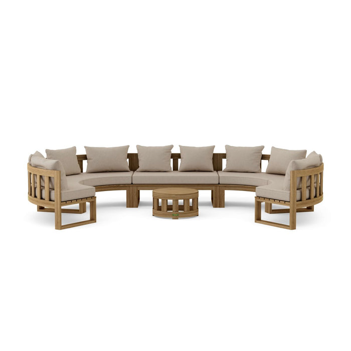 Teak Outdoor Conversation Set - Arena 6 - Piece Sectional Set - Teak HQ™
