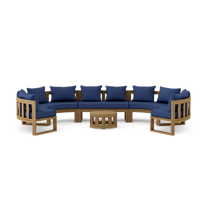 Teak Outdoor Conversation Set - Arena 6 - Piece Sectional Set - Teak HQ™