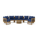 Teak Outdoor Conversation Set - Arena 6 - Piece Sectional Set - Teak HQ™