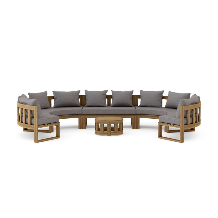 Teak Outdoor Conversation Set - Arena 6 - Piece Sectional Set - Teak HQ™