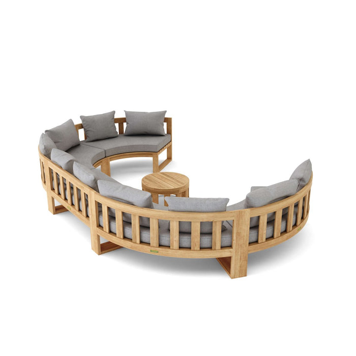 Teak Outdoor Conversation Set - Arena 6 - Piece Sectional Set - Teak HQ™
