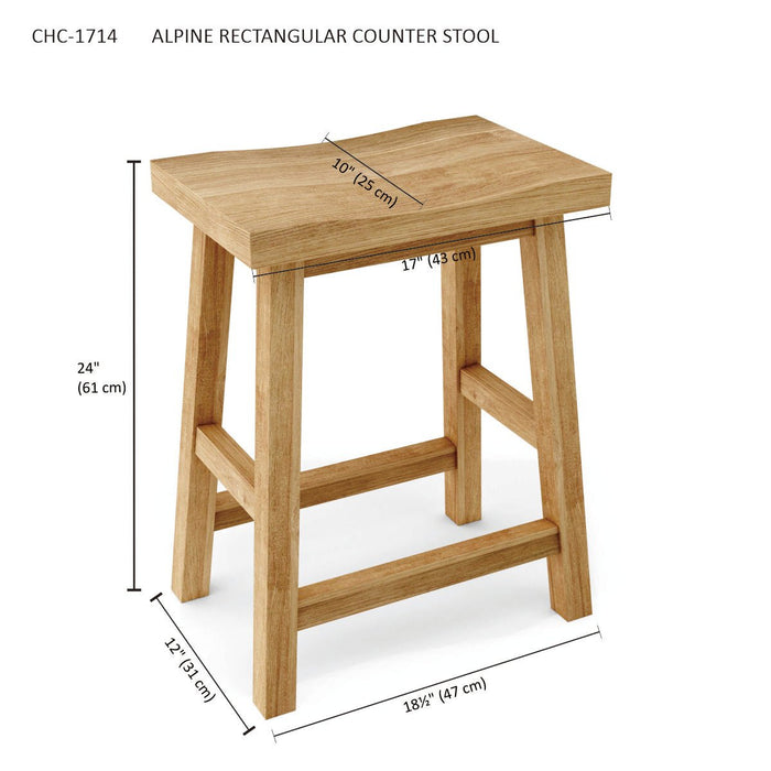 Teak Outdoor Counter Stool - Alpine - Teak HQ™