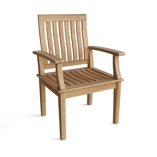 Teak Outdoor Dining Arm Chair - Brianna - Teak HQ™