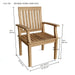 Teak Outdoor Dining Arm Chair - Brianna - Teak HQ™