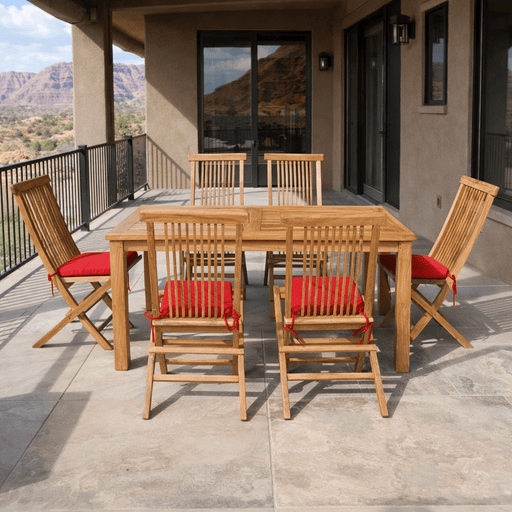 Teak Outdoor Dining Furniture - Montage (Table) & Bristol (6 Chairs) - Teak HQ™