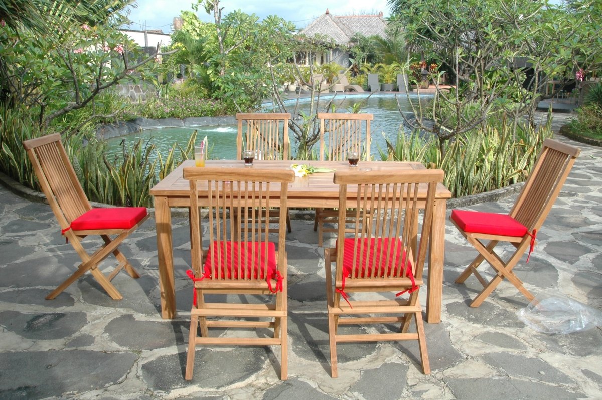 Teak Outdoor Dining Furniture - Montage (Table) & Bristol (6 Chairs) - Teak HQ™