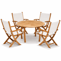 Teak Outdoor Dining Set - Dolphin (Table) & Sailmate (4 Chairs)