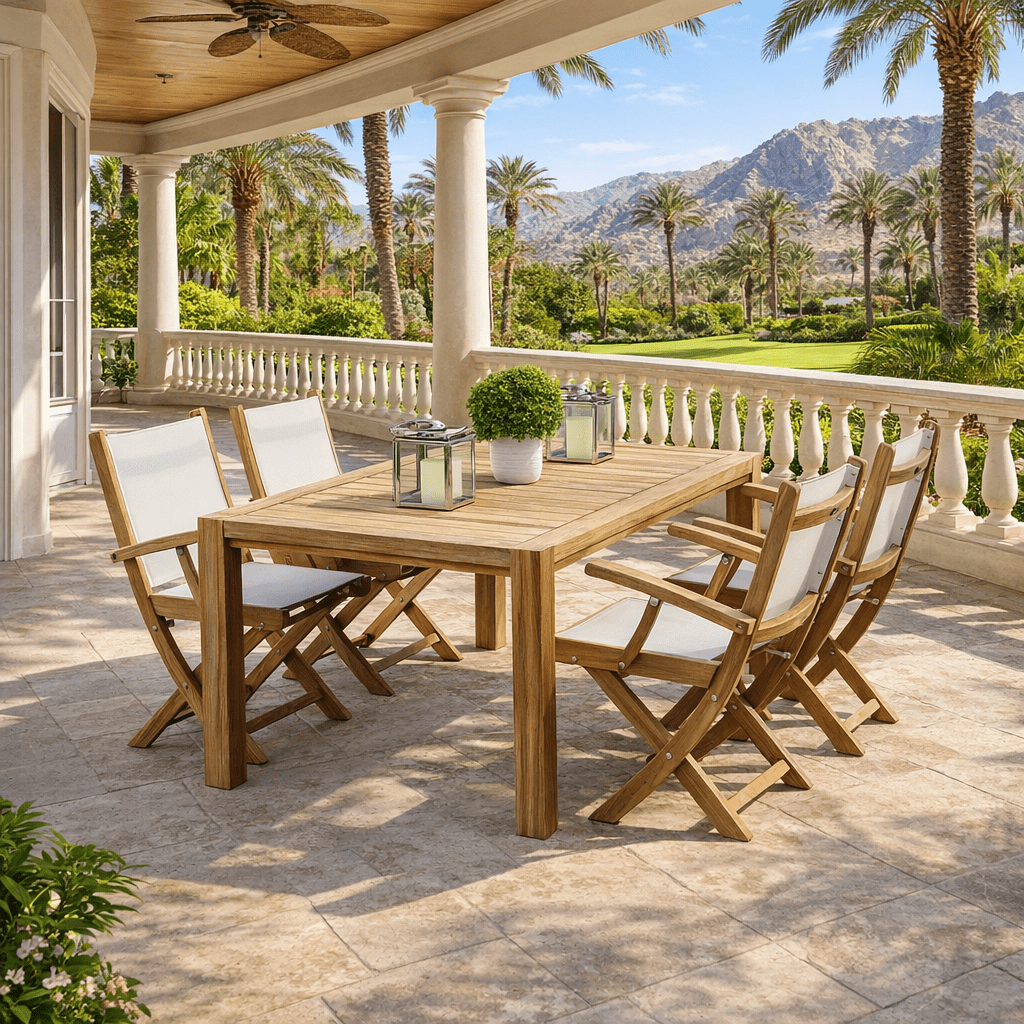 Teak Outdoor Dining Set For 4 - Comfort (Table) & Sailmate (Chairs) - Teak HQ™