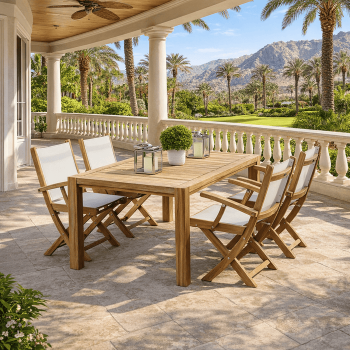 Teak Outdoor Dining Set For 4 - Comfort (Table) & Sailmate (Chairs) - Teak HQ™
