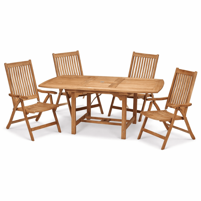Teak Outdoor Dining Table and Chairs - Family (Table) & Estate (4 Chairs) - Teak HQ™