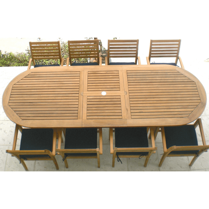 Teak Outdoor Dining Table for 10 (120" Long Oval) - Family - Teak HQ™