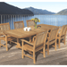 Teak Outdoor Dining Table For 8 (96" Long Rectangle) - Gala - Teak HQ™