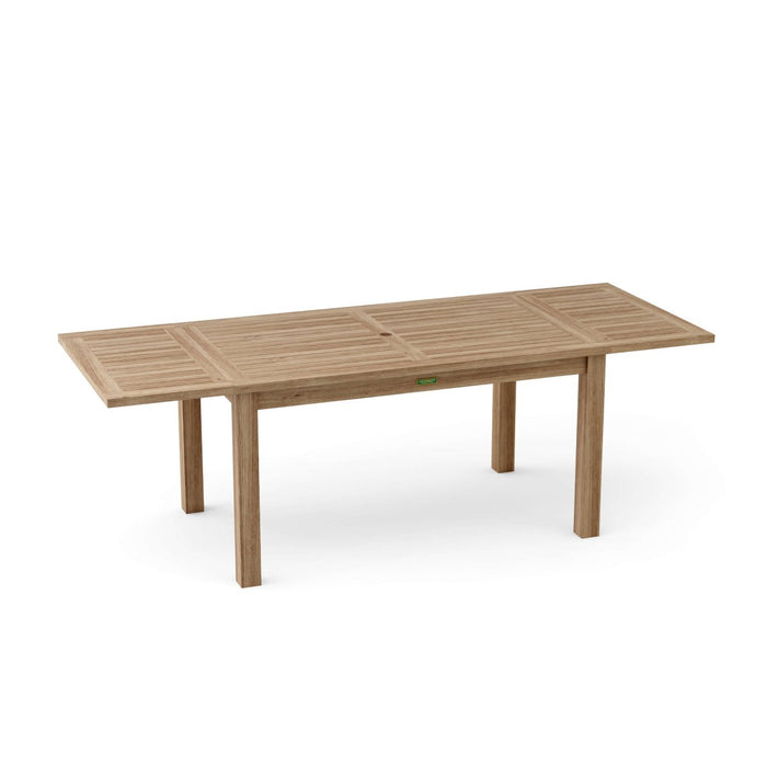 Teak Outdoor Extendable Table (95" Long Rectangle) - Bahama - Teak HQ™