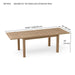 Teak Outdoor Extendable Table (95" Long Rectangle) - Bahama - Teak HQ™