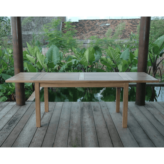 Teak Outdoor Extendable Table (95" Long Rectangle) - Bahama - Teak HQ™