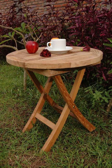 Teak Outdoor Folding Table (20" Round) - Bahama - Teak HQ™