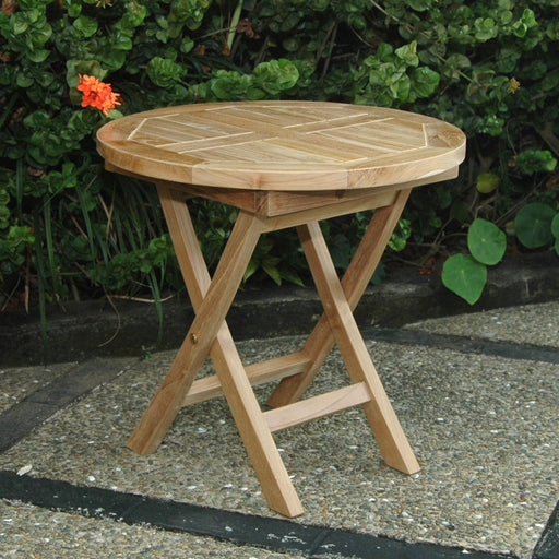 Teak Outdoor Folding Table (20" Round) - Bahama - Teak HQ™
