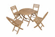 Teak Outdoor Furniture Dining Set - Chester (Table) & Alabama (4 Chairs) - Teak HQ™