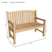 Teak Outdoor Garden Bench (2 - Seater) - Chelsea - Teak HQ™