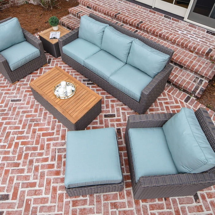 Teak Outdoor Ottoman - Sanibel - Teak HQ™