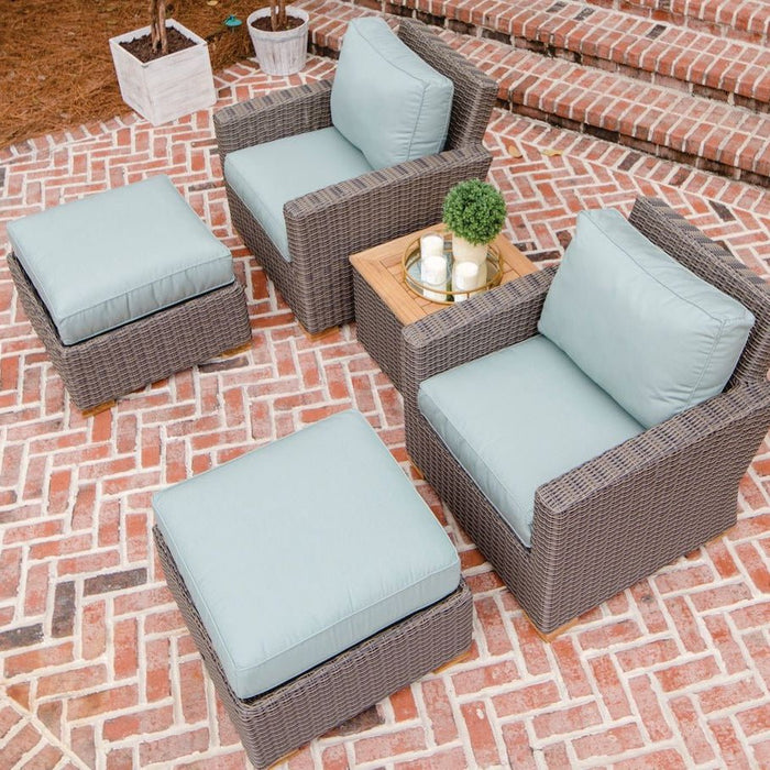 Teak Outdoor Ottoman - Sanibel - Teak HQ™