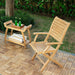 Teak Outdoor Patio Folding Chair With Arm Rests - Portico - Teak HQ™