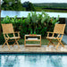 Teak Outdoor Patio Folding Chair With Arm Rests - Portico - Teak HQ™