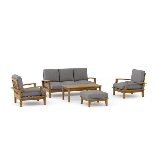 Teak Outdoor Patio Furniture Set - Brianna 5 - Piece Set - Teak HQ™
