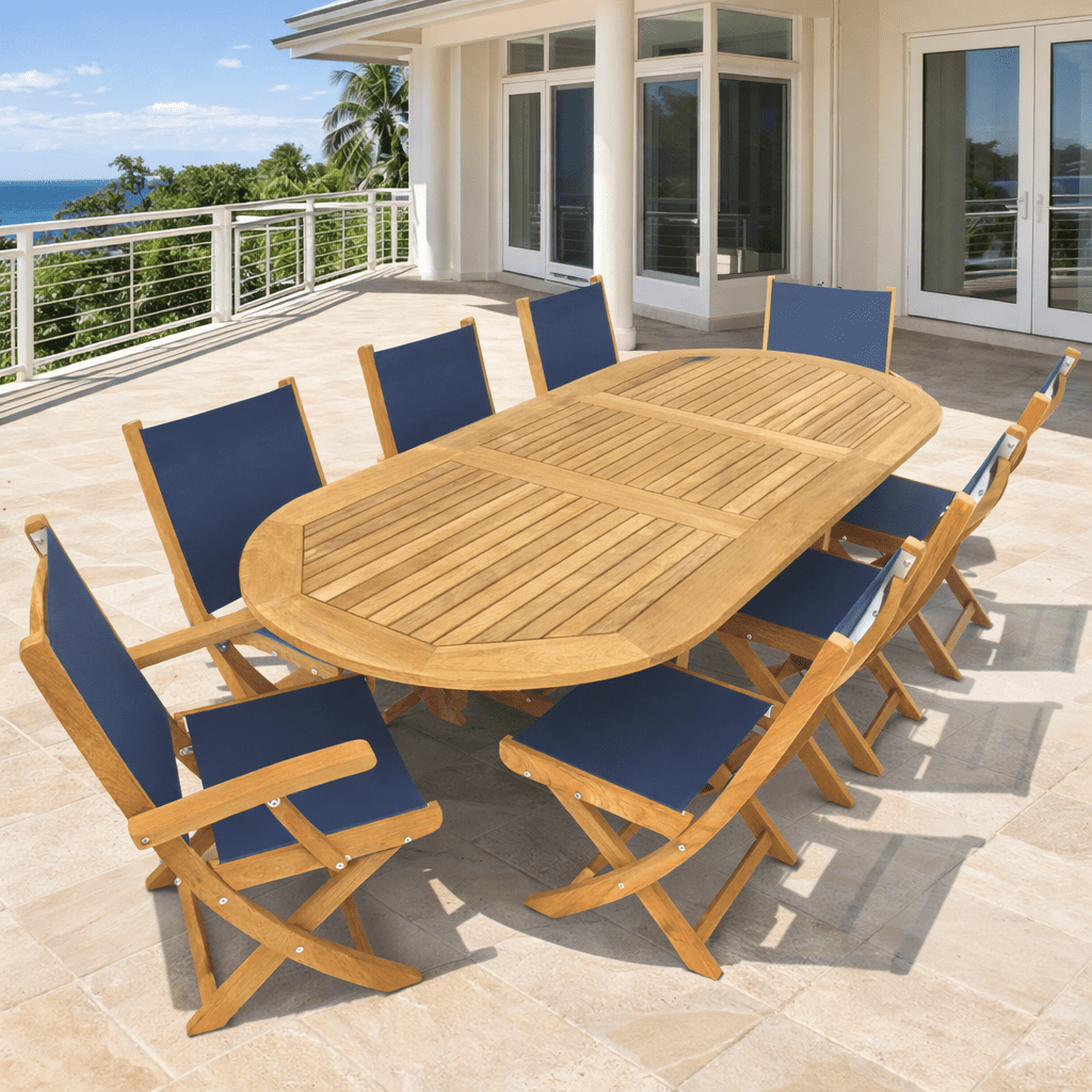 Teak Outdoor Patio Set - Family (Table) & Sailmate (8 Chairs) - Teak HQ™