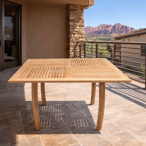 Teak Outdoor Patio Table (50" Square) - Dolphin - Teak HQ™