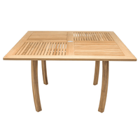 Teak Outdoor Patio Table (50" Square) - Dolphin