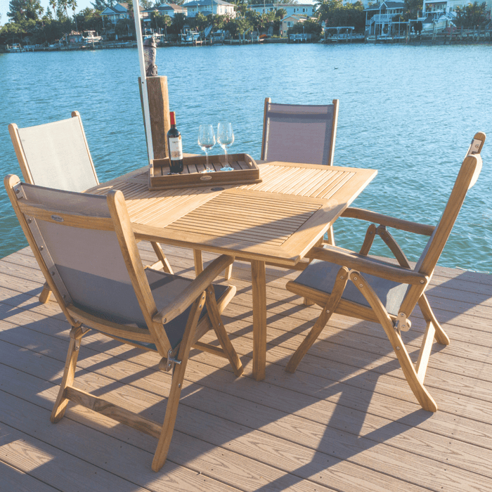 Teak Outdoor Patio Table (50" Square) - Dolphin - Teak HQ™