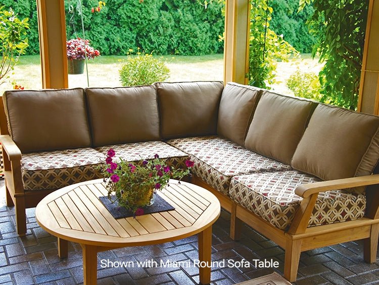Teak Outdoor Sectional Furniture (Left End + Right End + Corner Combo) - Miami - Teak HQ™