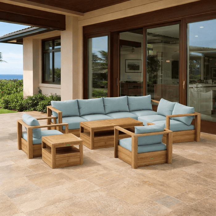 Teak Outdoor Sectional Set - Copacabana 7 - Piece Modular Set - Teak HQ™