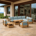 Teak Outdoor Sectional Set - Copacabana 7 - Piece Modular Set - Teak HQ™