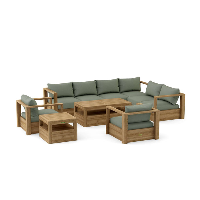 Teak Outdoor Sectional Set - Copacabana 7 - Piece Modular Set - Teak HQ™