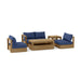 Teak Outdoor Sectional Sofa - Copacabana 5 - Piece Modular Set - Teak HQ™