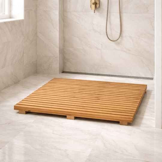 Teak Outdoor Shower Mat (24" Square) - Spa - Teak HQ™