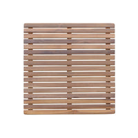 Teak Outdoor Shower Mat (24" Square) - Spa