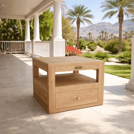 Teak Outdoor Small Table (24" Square) - Copacabana - Teak HQ™